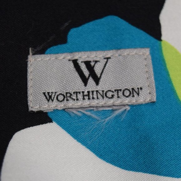 WORTHINGTON Abstract Floral Spring/Summer Midi Skirt. Lime Green/Blue/Bl… - Picture 5 of 6